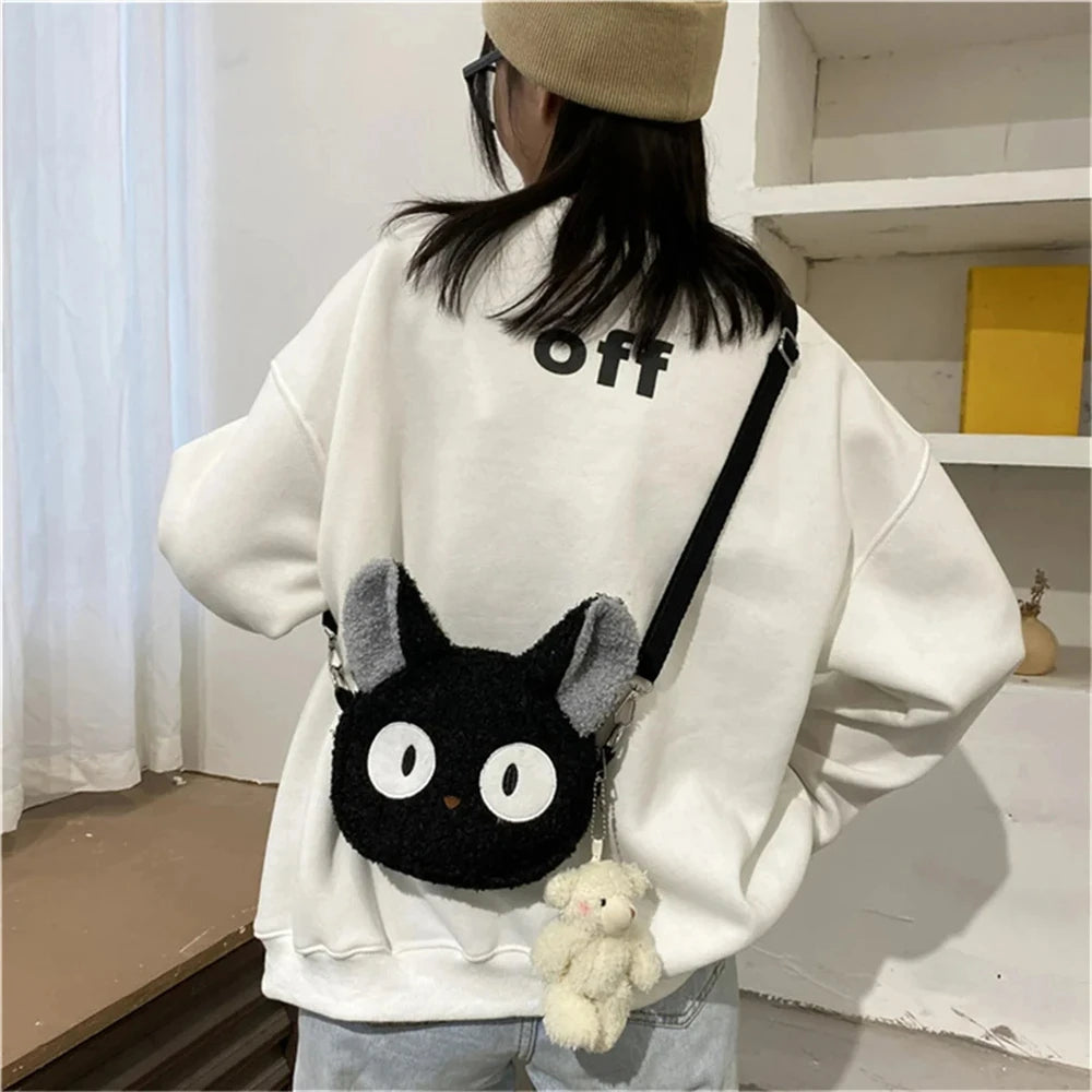 Black Cat Cross Body Bag