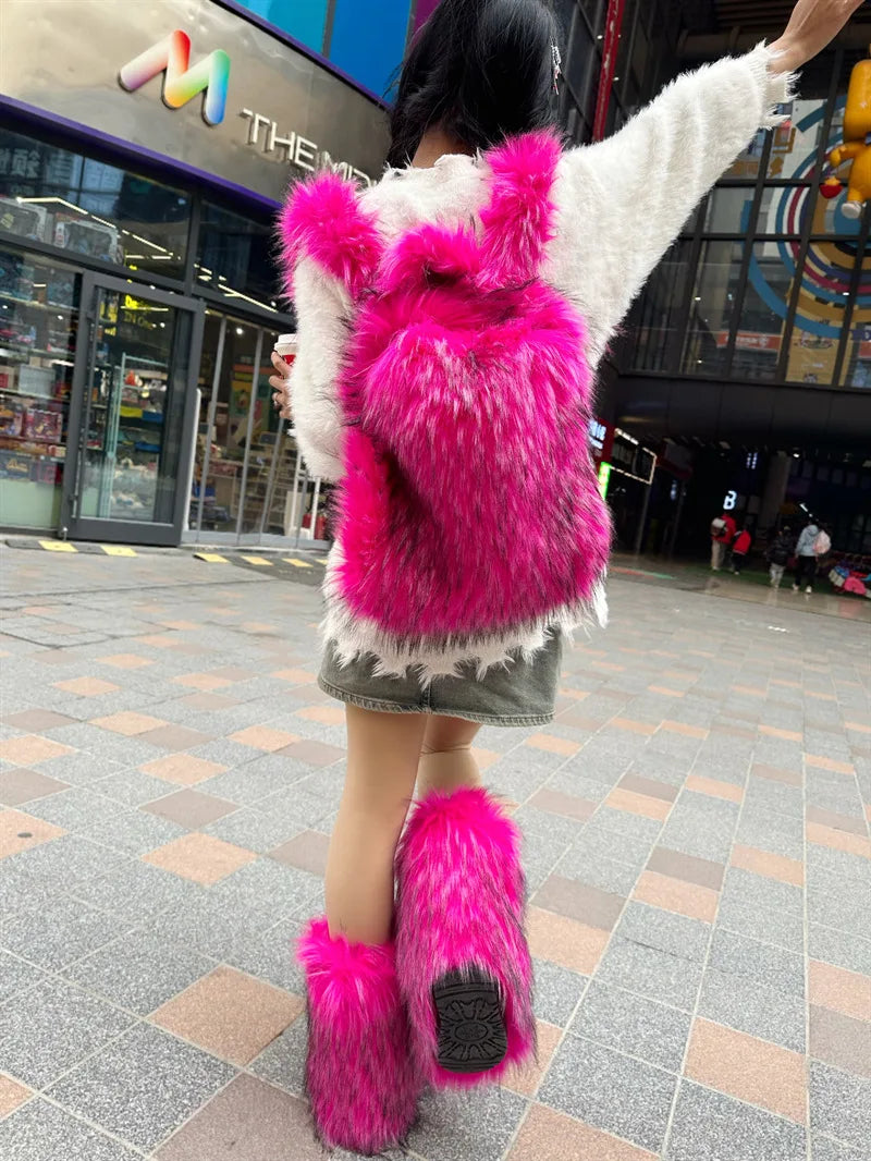 Y2K Fur Backpack