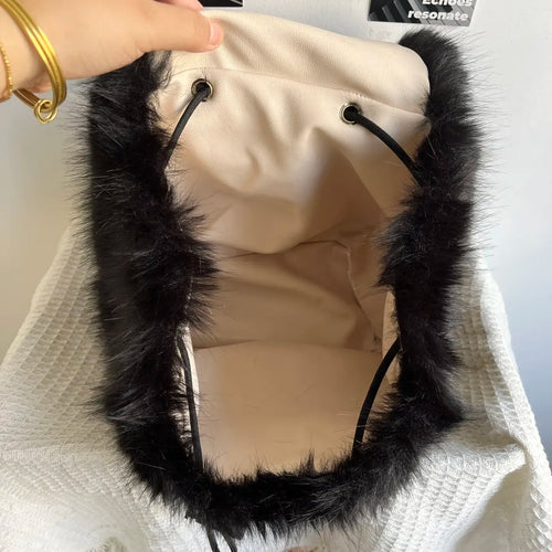 Black Fur Anarchist Backpack