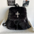 Black Fur Anarchist Backpack