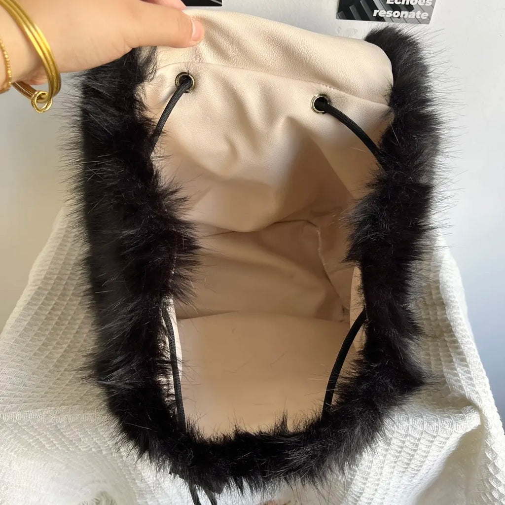 Black Fur Anarchist Backpack