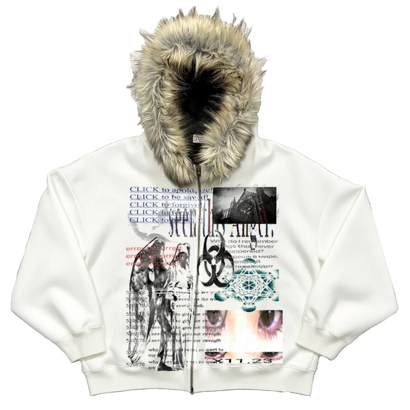 Y2K Fur Apocalypse Zip-Up