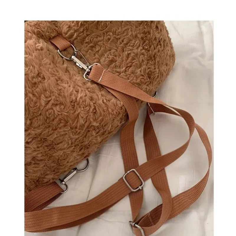Y2K Bear Plush Shoulder Bag