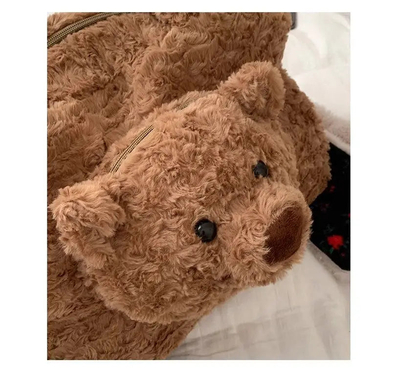 Y2K Bear Plush Shoulder Bag