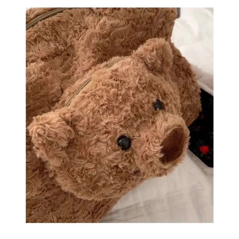 Y2K Bear Plush Shoulder Bag