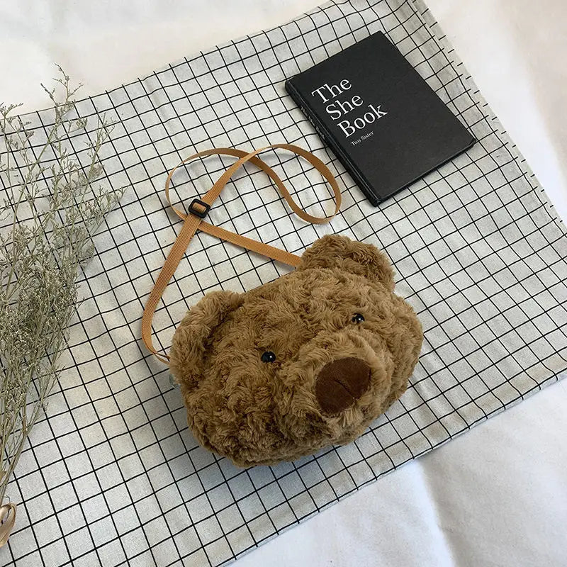 Y2K Bear Plush Shoulder Bag
