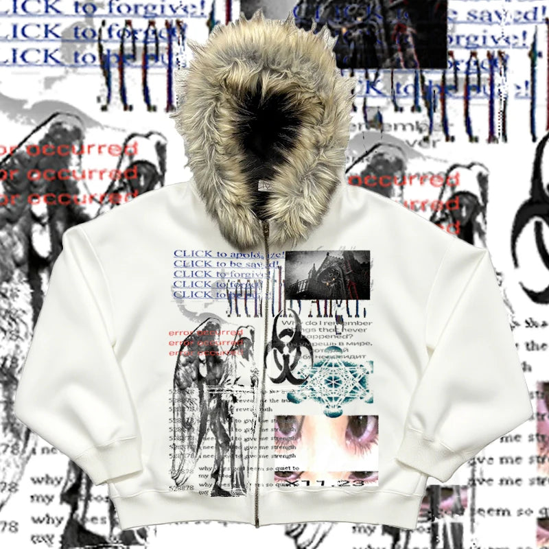 Y2K Fur Apocalypse Zip-Up