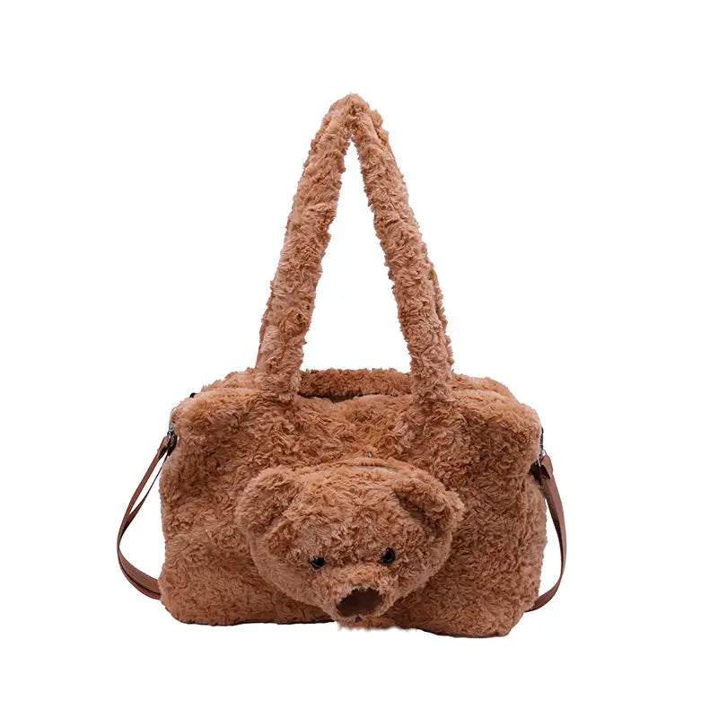 Y2K Bear Plush Shoulder Bag